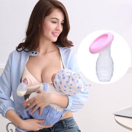 100ML Silicone Breast Feeding Relief Manual Care Strong Suction Silicone Breast Pumps Feeding Milk Bottle Sucking