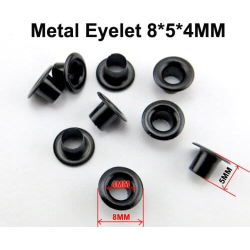 150PCS 8*5*4MM Black METAL EYELETS Garment Button BRAND Sewing Clothes Accessory Buttons ROUND ME-073