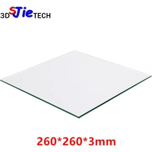 260*260*3mm Borosilicate Glass Build Plate For Heated Bed RepRap / Prusa / Mendel 3D Printer parts