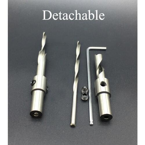 4*10*100 4x10x100 5*8*100 5x8x100 HSS Wood Woodworking Bore CNC Broach Hole Saw Tool Detachable Step Countersink Salad Drill Bit