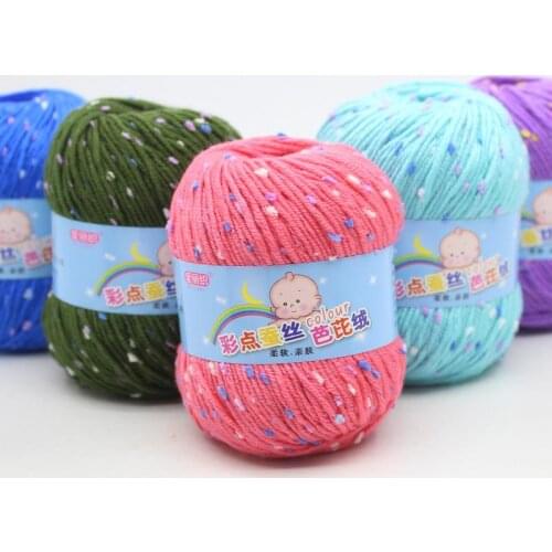 50g/Ball High Quality Baby Cotton Cashmere Yarn For Hand Knitting Crochet Worsted Wool Thread Colorful Eco-Dyed Needlework