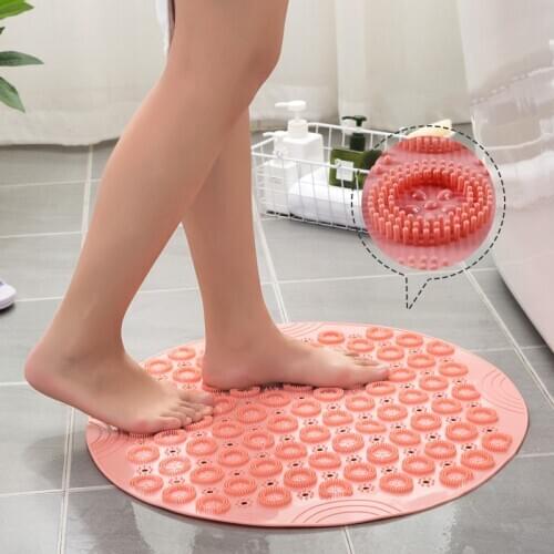 55CM Non-slip Bathroom Mat Silicone Bathtub Shower Safety Bath Mat Massage Pad Anti-slip Bathroom Carpet Foam Rug Shower Carpet