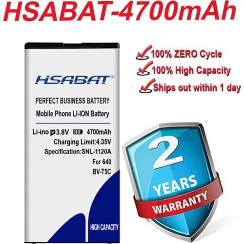 HSABAT BV-T5C 4600mAh Battery for Microsoft Nokia Lumia 640 RM-1109 RM-1113 RM-1072 RM-1073 RM-1077 RM Lumia640