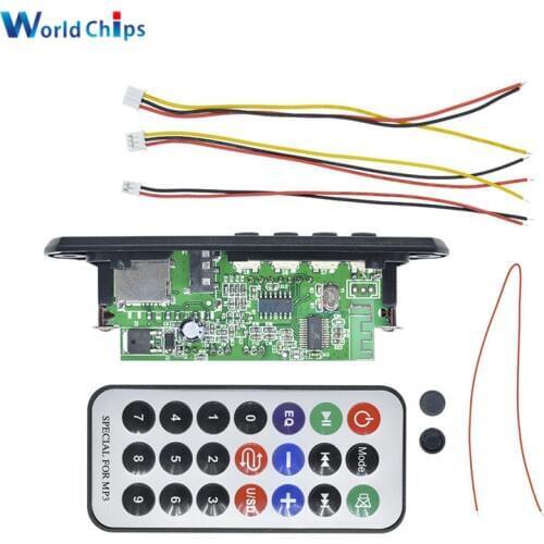 7-12V Car Wireless Bluetooth MP3 Decoder Board Decoding Player Module Support FM Radio USB/TF For Car LCD Screen Remote Control