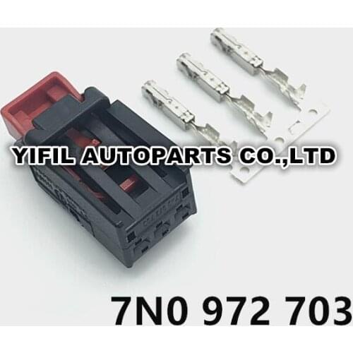5/10/50/100pcs/lot 3 Pin/Way Automotive Wire Connector Car Taillight Plug For AUDI Volkswagen Tiguan 7N0 972 703 7N0972703