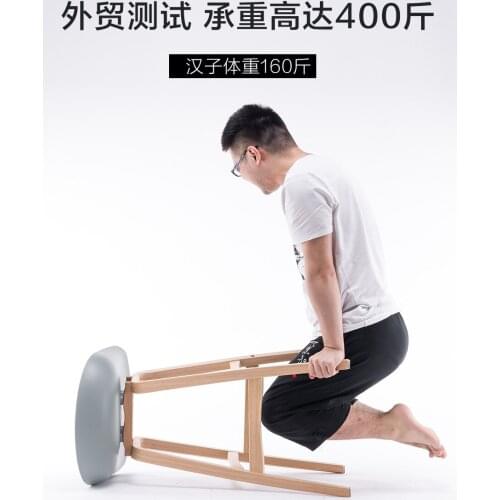 Solid Wood Bar Chair Nordic Home Use Modern High Stool Bar Chair Front Desk Creative High Chair Designer Bar Chair