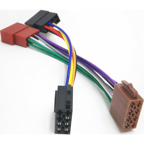 Biurlink Car Radio Stereo MINI ISO 8Pin Female To Male Harness Wire for Volkswagen Peugeot