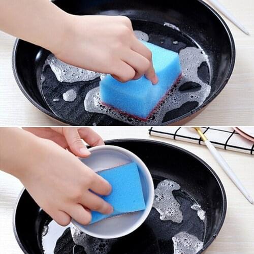 Household Dish Washing Sponges Kitchen Clean Rub Pot Cleaner Rust Focal Stains Removing Sponge Kitchen Bathroom Cleaning Tools