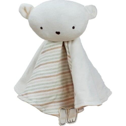 Baby Soother Appease Towel Bib Soft Cotton Animal Sleeping Doll Teether Toy Gift N84E