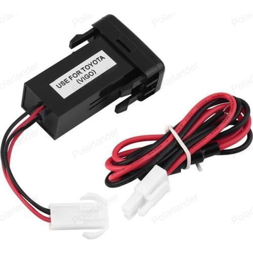 For T/OYOTA V/IGO Car 5V 2.1A Dual USB Socket Cell Phone Charger adapter High-Quality