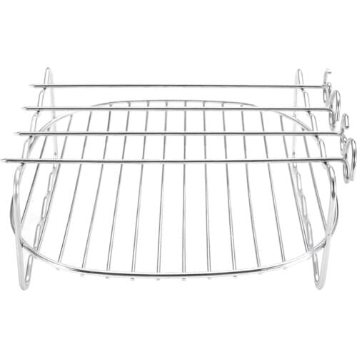 AD-Air Fryer Double Layer Rack, Multi-Purpose Air Fryer Rack, Metal Holder Air Fryer Accessories(7Inch,4Pins)