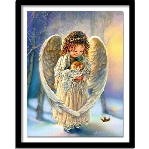Hot 5D DIY Diamond Embroidery Fairy Angel Diamond Painting Full square Rhinestone cross stitch Home Decor diamond mazayka