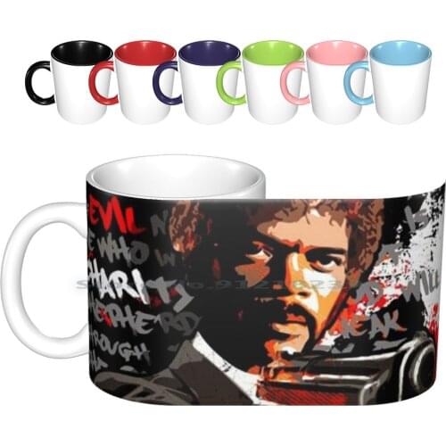 Jules Winnifield-Pulp Fiction ( Quentin Tarantino ) Ceramic Mugs Coffee Cups Milk Tea Mug Pulp Fiction Pulp Fiction Uma Thurman