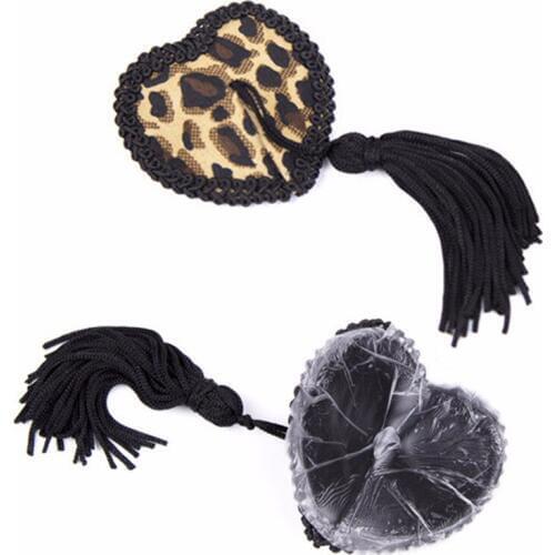 Leopard Sexy Pasties Self Adhesive Nipple Cover Reusable Tepel Cover Heart Breast Tape Tassel Women Tepel Cover