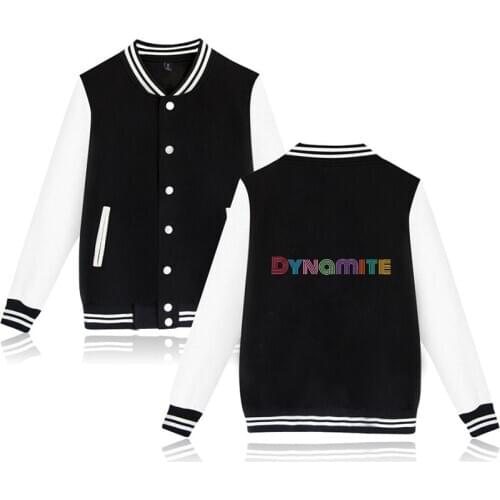 2020 New POP Album DYNAMITE Baseball Jacket Hoody Men/women Harajuku Streetwear Hiphop Kpop Jacket Coats K-pop Hoodie Tops