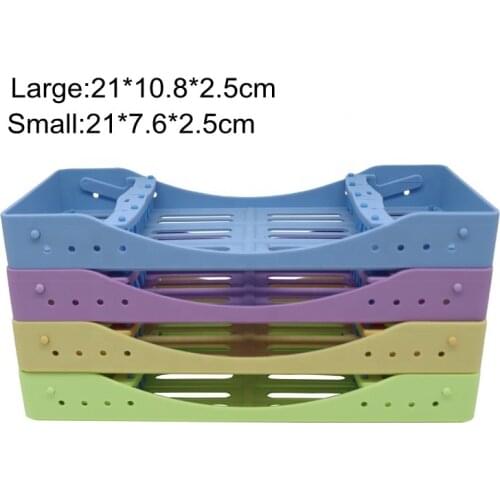 2Pcs Plastic Disinfection Dental Sterilization Rack Surgical Storage Instrument Box Placement Cassette