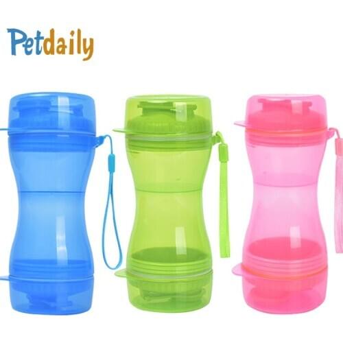 Portable pet dog water bottle for small large dogs - outdoor pet travel cat dog drinking bottle/cup and food Storage Container