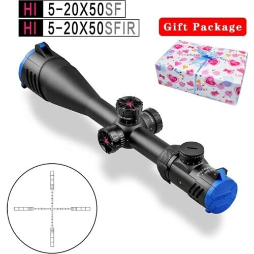 DISCOVERY HI 5-20X50 SF HK rifle scope with Half MIL-DOT reticle Illuminated R&G best for hunting optical sight