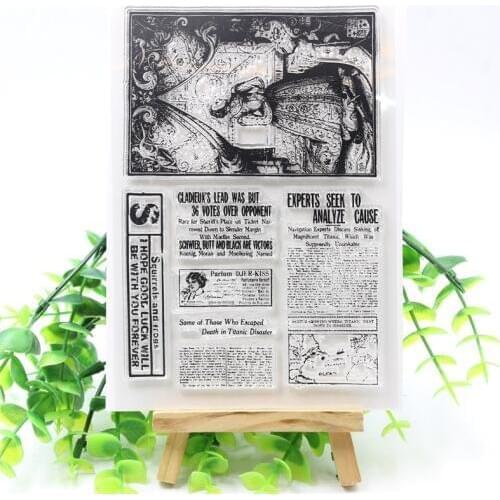 Retro Character Transparent Clear Silicone Stamps for DIY Scrapbooking/Card Making/Kids Christmas Fun Decoration Supplies