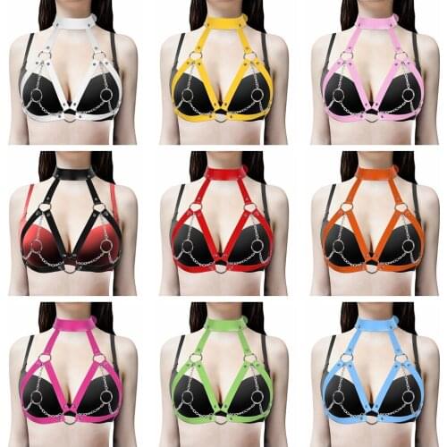 Punk Adjust Handmade PU Leather Harness Belts Body Bondage Straps Chest Bdsm Rave Wear Gothic Harness Fashion Stylish Accessorie
