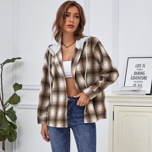 Rerymvou Womens Hooded Shirts