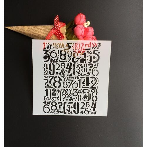 1Pcs 13*13cm Scapbook Stencil Cake Decorating Tool scrapbooking DIY Decorating Stencil Fondant Pattern Printing Spray Template