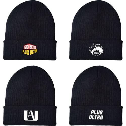 Japan Anime Props Cos My Hero Academia character Plush Knitted hat Model toys Hip hop cap for kids/fans