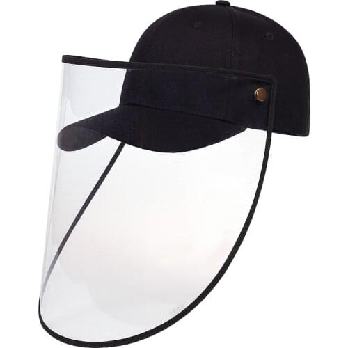 Protective Hat Dustproof Cover Splash Proof Anti Saliva Removable Baseball Cap Removable Protective Sun Hat Safety Caps gorras