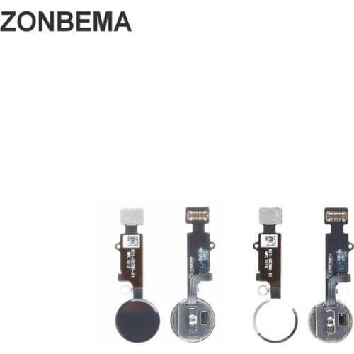 ZONBEMA 20pcs/lot High quality Home button with Flex Cable Ribbon assembly For iPhone 8 8 Plus 4.7" 5.5" Replacement Part
