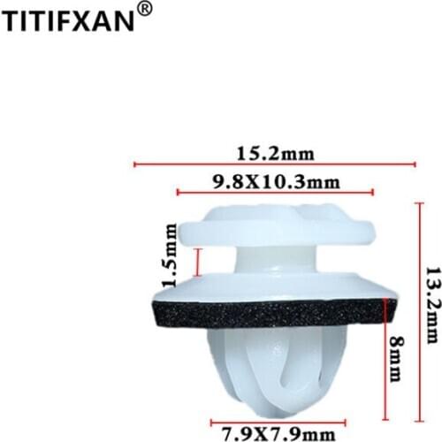 10PC Car reinforced plastic fasteners for Honda Civic Toyota Prado wheel eyebrow skirt bottom edge anti-rubber strip accessories