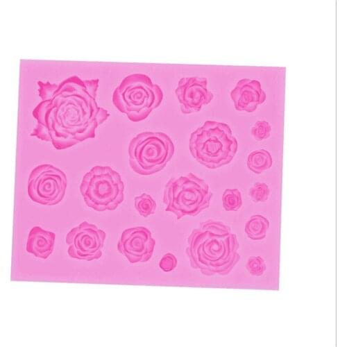12.3*10.2CM DIY Sugar Craft Cake Vintage Petal Size Rose Cake Silicone Mold Fondant Mold Cake Decorating Tools Gum Paste Mold