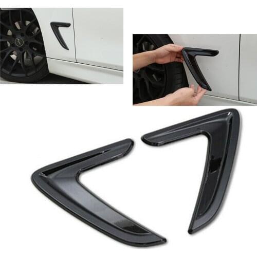 2x Car ABS Fender Side Air Vent Outlet Cover Trim For BMW 3 Series F30 2013 2014 2015 2016 2017 2018 Black