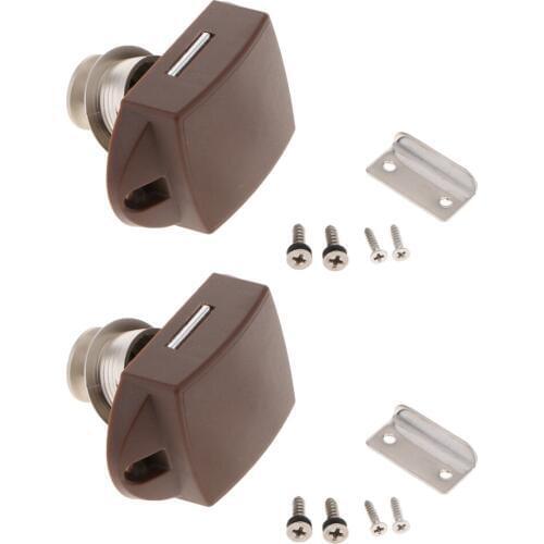 2 pc Keyless Push Button Lock Yacht Rv Drawer Lock Cabinet Lock