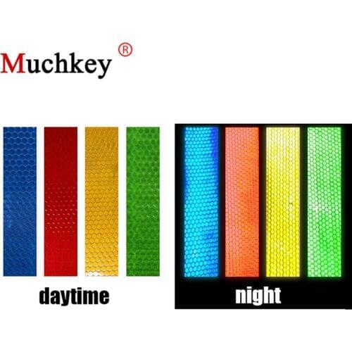 2cm 3 Color Reflective Tape Car Styling Warning Reflector Sticker Safety Waterproof Light Reflectors Car Exterior Accessories