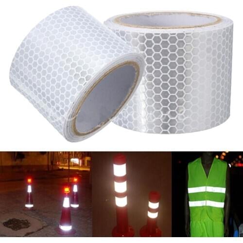 5cmx1m Safety Mark Reflective Tape Sticker Car Styling Self Adhesive Warning Tape Automobiles Motorcycle Reflective Strip 6color