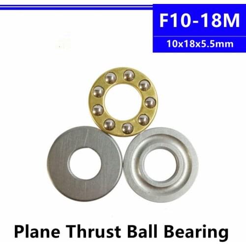 50Pcs/100Pcs High Precision F10-18M 10x18x5.5mm Miniature Plane Thrust Axial Metal Ball Bearing 10*18*5.5mm