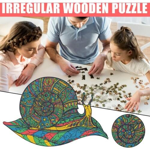 59PC Snails 3D Animal Wooden Jigsaw Puzzle Building Block Puzzle Quality Puzzles Adult Children Gift Puzzle en bois animaux W
