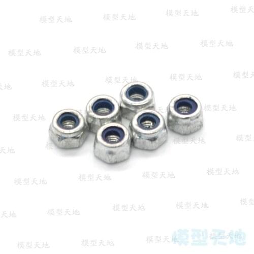 6PCS HSP 02102 85793 Nylon Nut M3 3mm 6P For 1/10 RC Model Car Flying Fish 94122 94106 94166 94155 94177 94188 94108