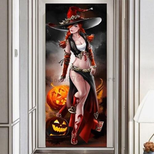 5d Diy diamond painting Pretty Sexy Witch full picture square drill diamond embroidery rhinestone Handcraft painting TT5673