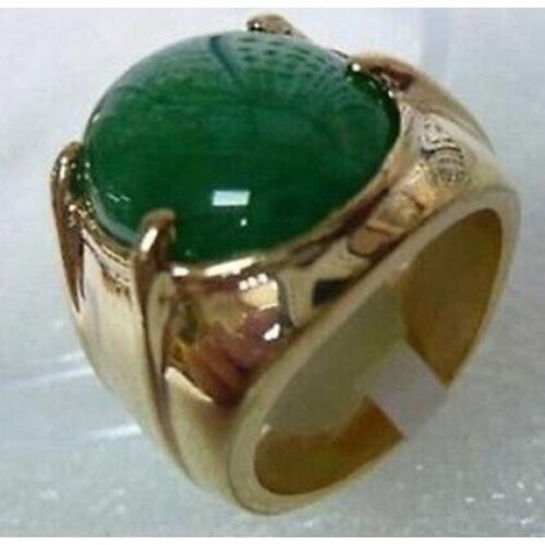 FREE SHIPPING>>>@@ 0x Mens jewelry green stone ring size 9,10,11# can choose