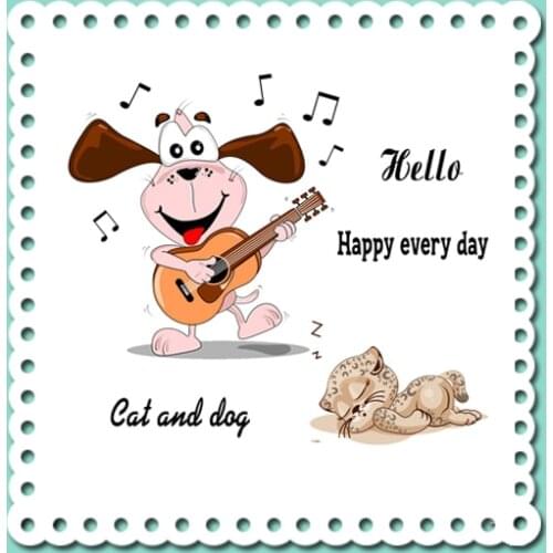 DABOXIBO Singing Dog Clear Stamps Mold For DIY Scrapbooking Cards Making Decorate Crafts 2021 NEW Arrival