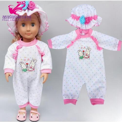 17 inch baby re born doll clothes jumpsuit with cap 18 inch doll clothes outwear kids gift
