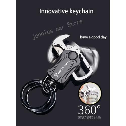 For Yamaha MT-07 MT 07 mt07 FZ07 2010-2020 2018 2019 Accessoriesr motorcycle Key Chain Keychain Metal Multifunction Keyring