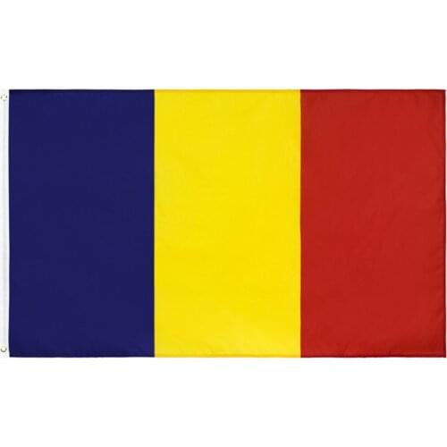 Romania flag 3*5 foot Wave polyester România Banner Vivid Color and UV Fade Resistant Canvas Header and Double Stitched