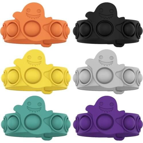 Wearable Bracelet Push Bubble Toys Ghost Shape Sensory Autism Squeezing Games Adult Decompression Toy Kids Halloween Gifts
