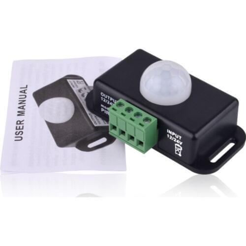 DC 12V-24V 8A Infrared PIR Motion Sensor Switch for LED Light 120 Degrees Automatic 5 ~ 8 M Infrared Motion Sensor Detector