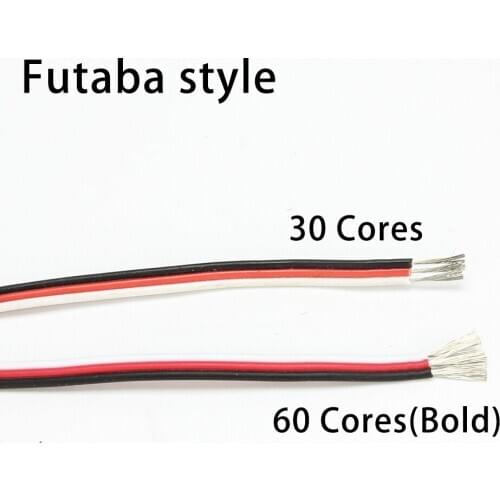 5 Meters 26AWG/22AWG JR Futaba Servo Wire 30/60 Cord Lead Extended Wiring Extension Cable for RC DIY accessories Drone