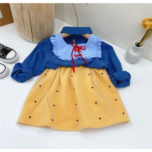 New Girls Autumn Clothes Set Cute Long Sleeve Tops+Dot Skirt 2Pcs Costume Baby Outfits For Girls Kids Fashion Clothing Suit 2-8Y