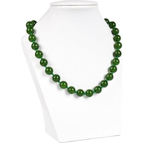 Best selling natural Green chalcedony 10mm Round Bead Necklace Jewelry Necklace DIY design knot womens necklace holiday gift