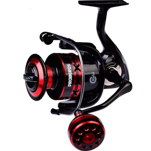 Metal Spinning Wheel 5.2:1 Fishing Reel Long Distance Caster Fishing Reel with Reel Spinning Reel Fishing Rod and Wheel Casting